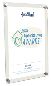 Rhode Island Monthly Top Senior Living Community Award - Acrylic Standoff Plaque
