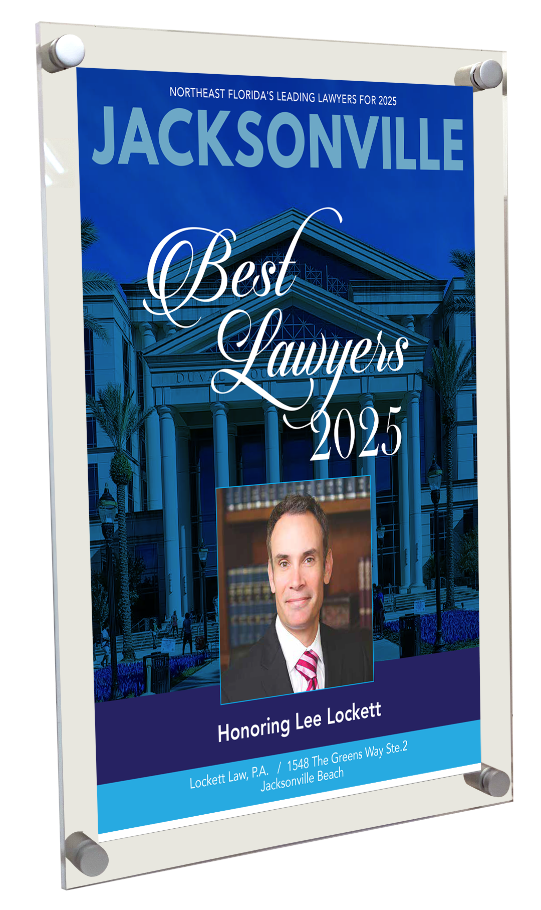 Jacksonville Magazine - Best Lawyers - Acrylic Plaques