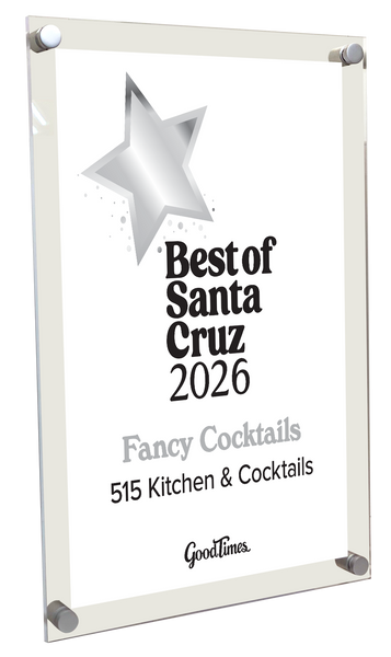 "Good Times: Best of Santa Cruz" Award Plaque