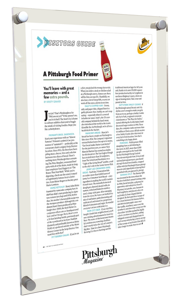 Pittsburgh Magazine - Articles & Covers - Acrylic Standoff Plaque