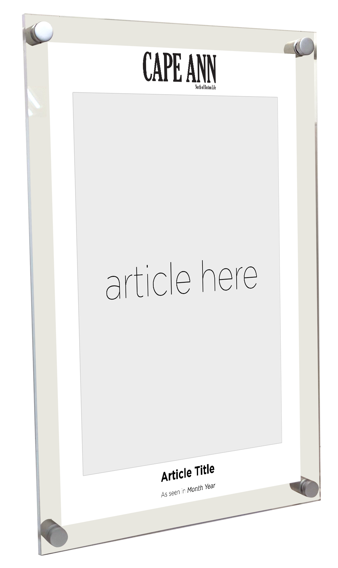 N. Boston Media Group - Articles - Acrylic Plaques