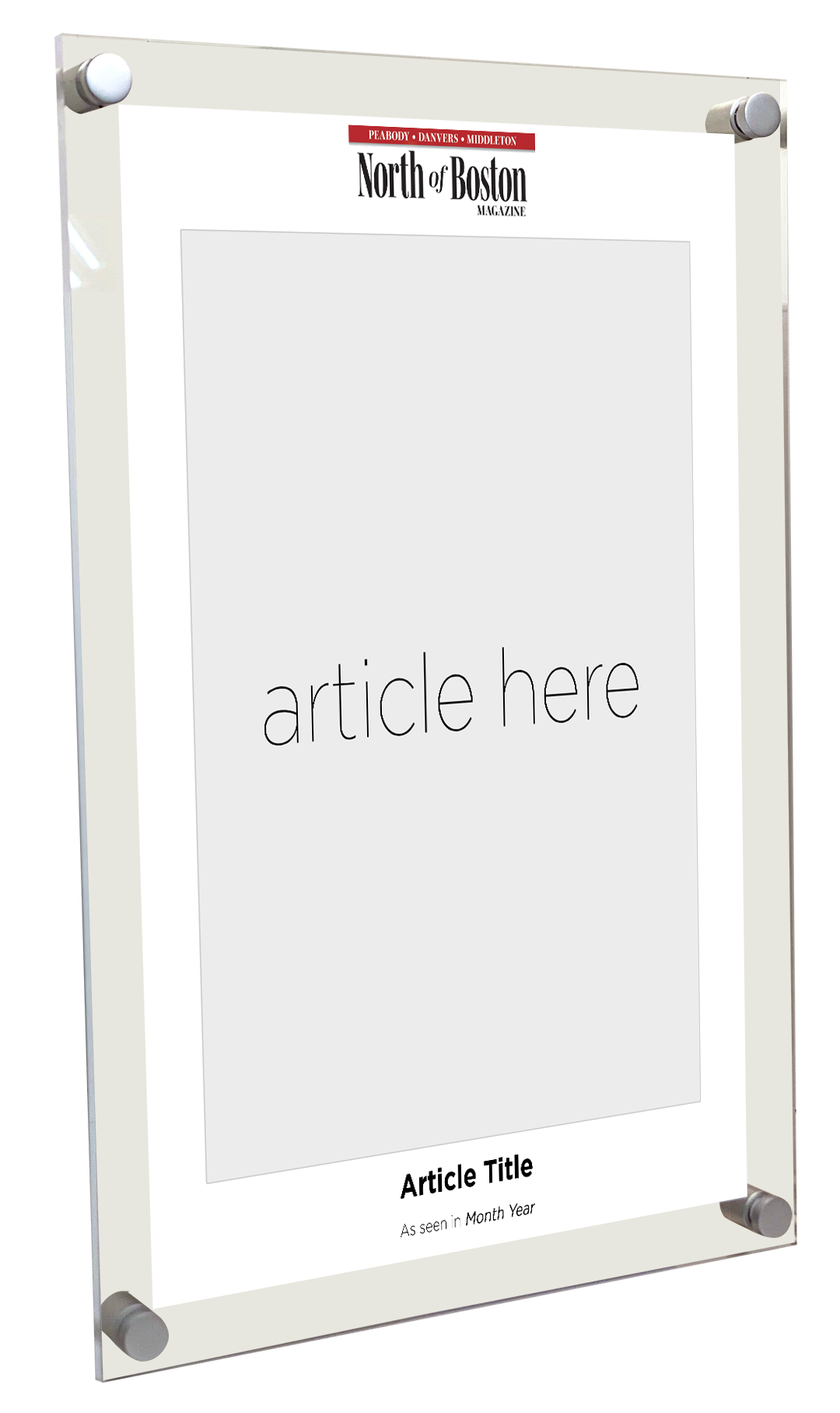 N. Boston Media Group - Articles - Acrylic Plaques