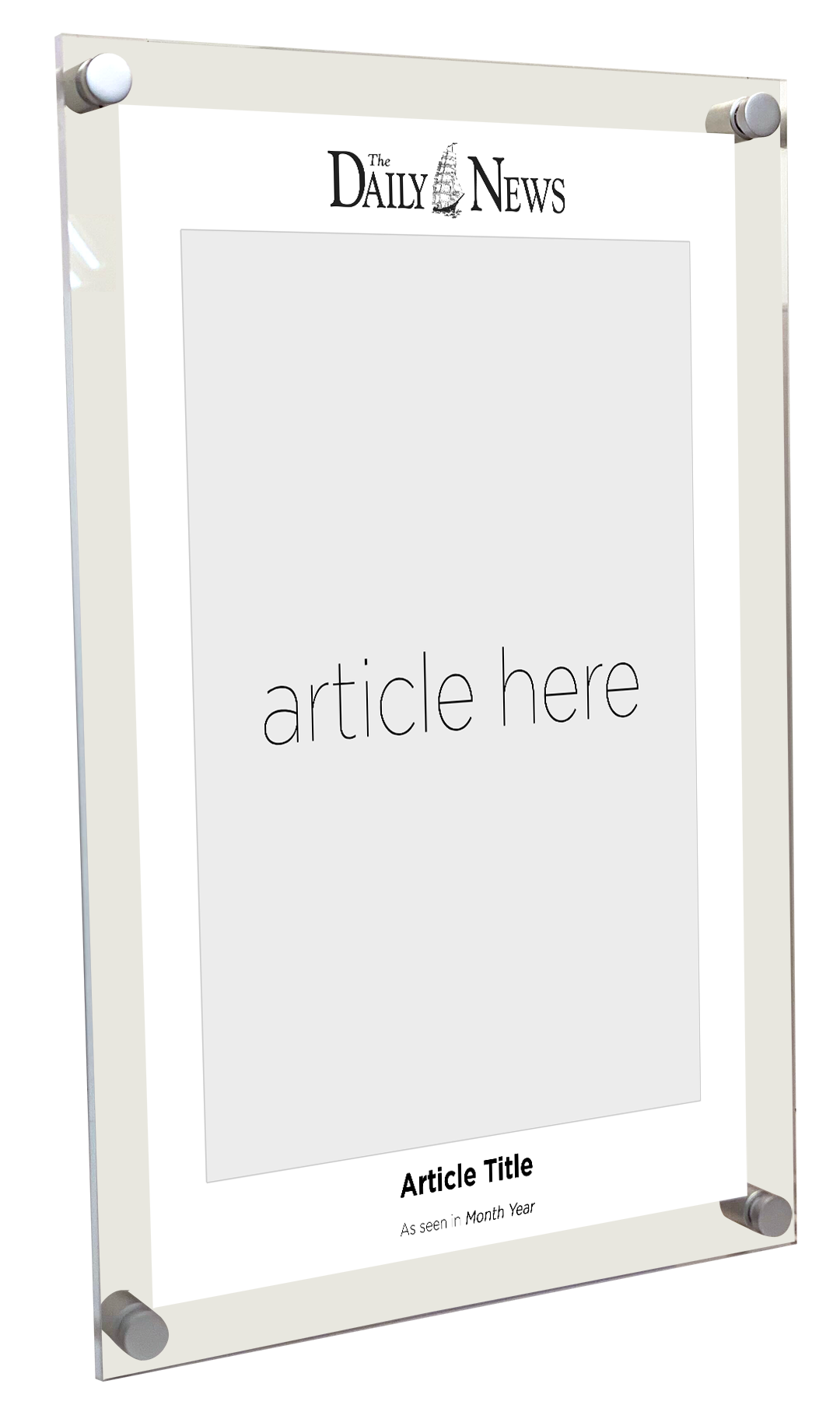 N. Boston Media Group - Articles - Acrylic Plaques