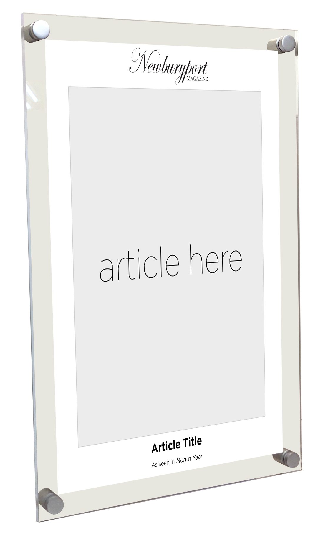 N. Boston Media Group - Articles - Acrylic Plaques