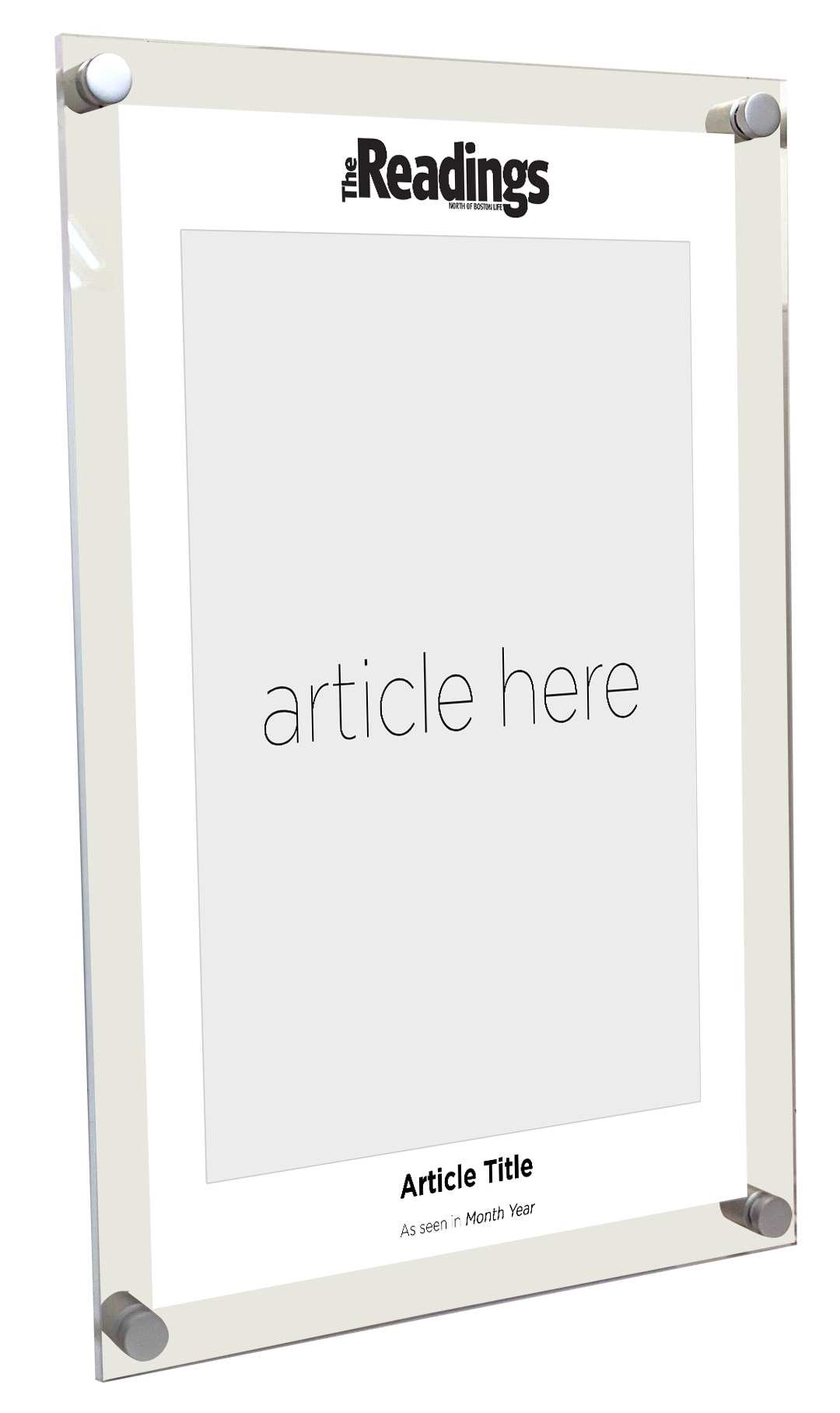 N. Boston Media Group - Articles - Acrylic Plaques