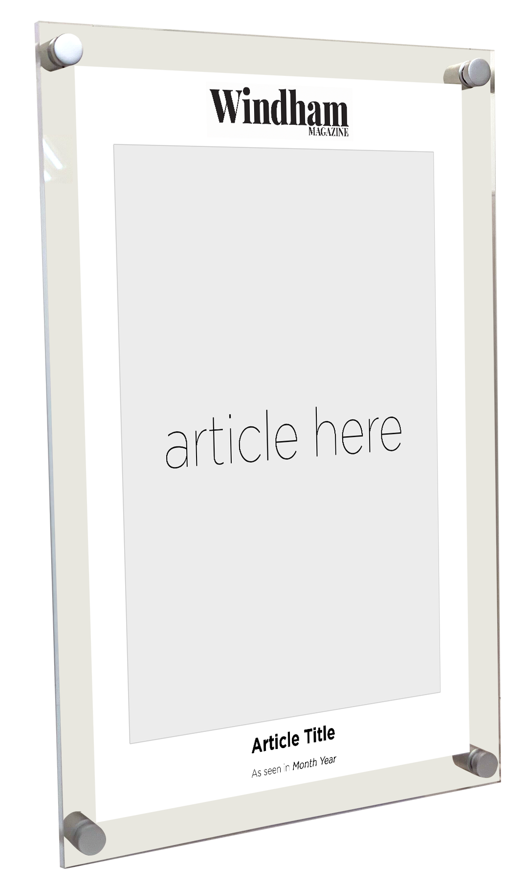 N. Boston Media Group - Articles - Acrylic Plaques