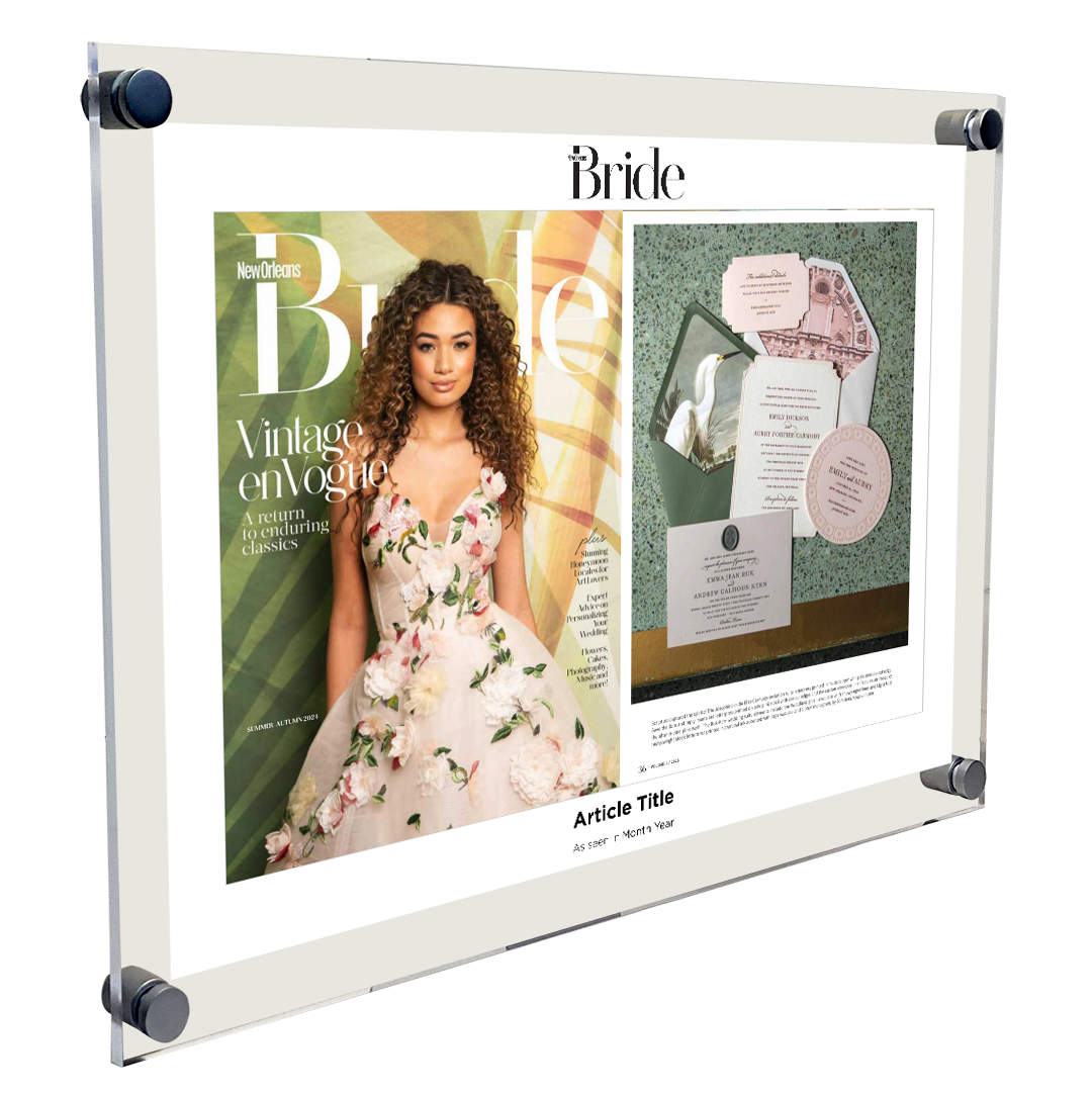 New Orleans Bride Magazine - Covers & Articles - Acrylic Plaques
