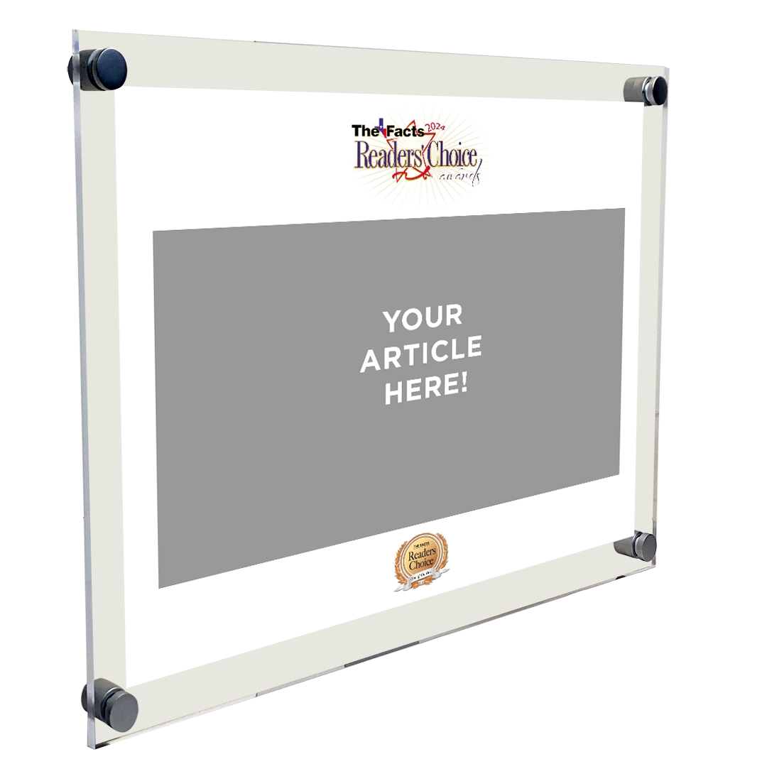 The Facts Readers Choice Article Award Acrylic Plaque