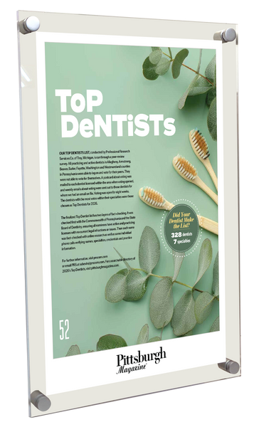 Pittsburgh Magazine - Top Awards - Acrylic Standoff Plaque