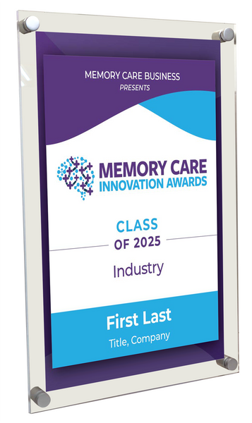 WTWH Healthcare Memory Care Innovation Awards - Acrylic Standoff Plaque