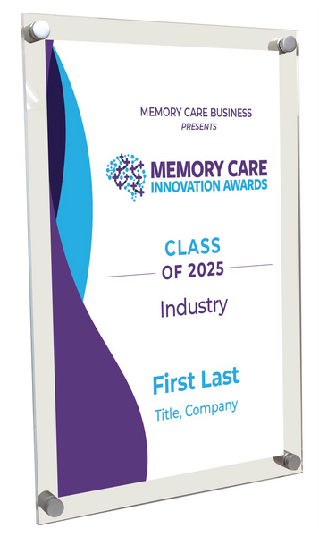 WTWH Healthcare Memory Care Innovation Awards - Acrylic Standoff Plaque