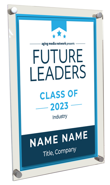 Aging Media Network Future Leaders Award - Acrylic Standoff Plaque
