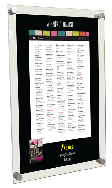 San Diego Magazine "Celebrating Women" Article Plaques