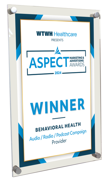 WTWH Healthcare Aspect Award - Acrylic Standoff Plaque