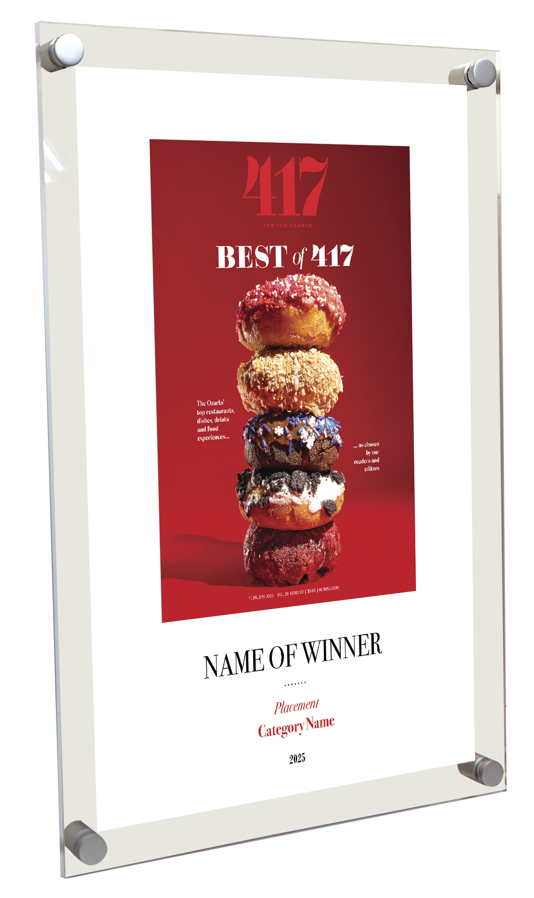 417 Magazine Best of 417 Award Acrylic Plaques