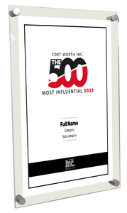 Fort Worth Inc. 500 Award Acrylic Plaque