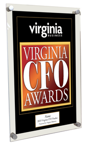 Virginia CFO Award Plaque - Acrylic Standoff
