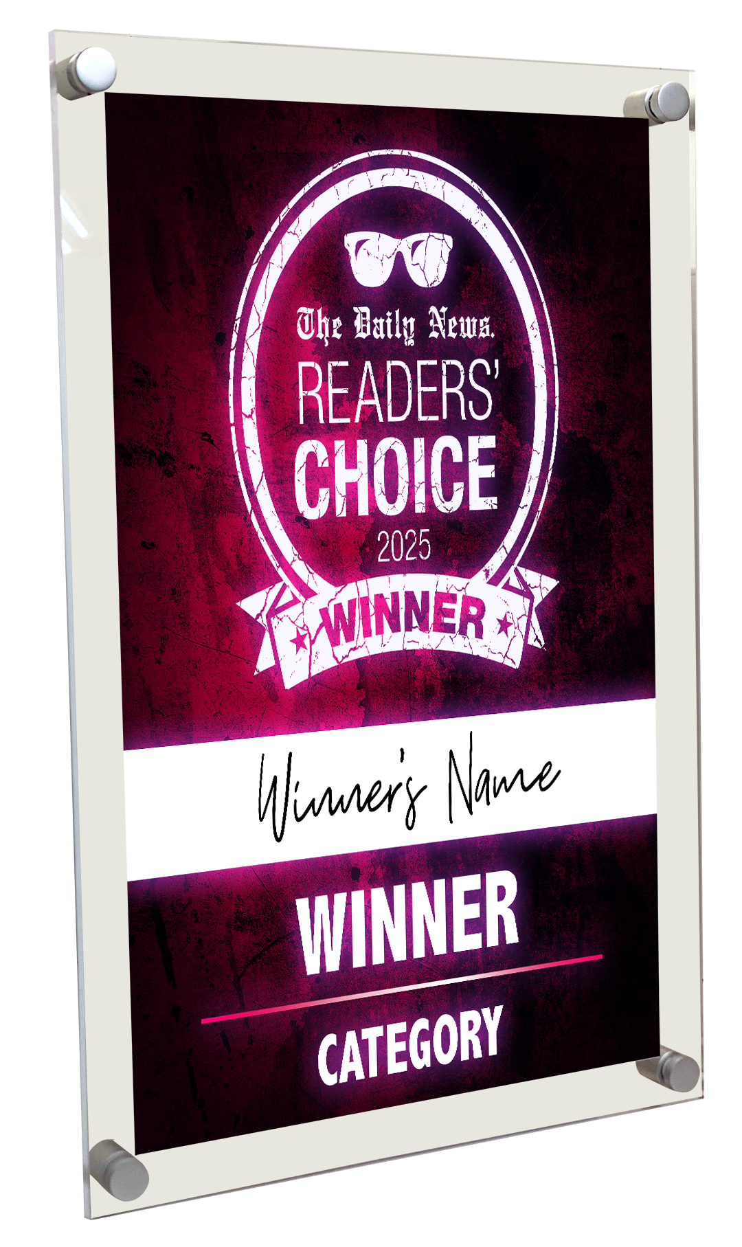 GC The Daily News - Readers' Choice Award - Acrylic Plaque