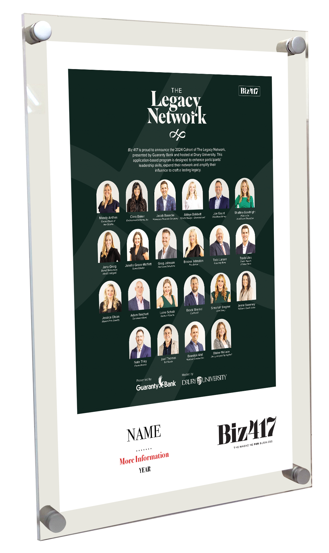 Biz 417 The Legacy Network Acrylic Plaques