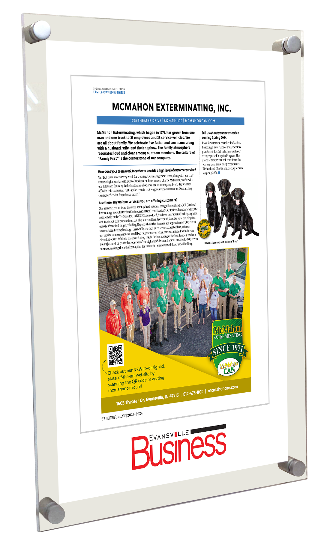 Evansville Business - Family Owned Business - Acrylic Plaques