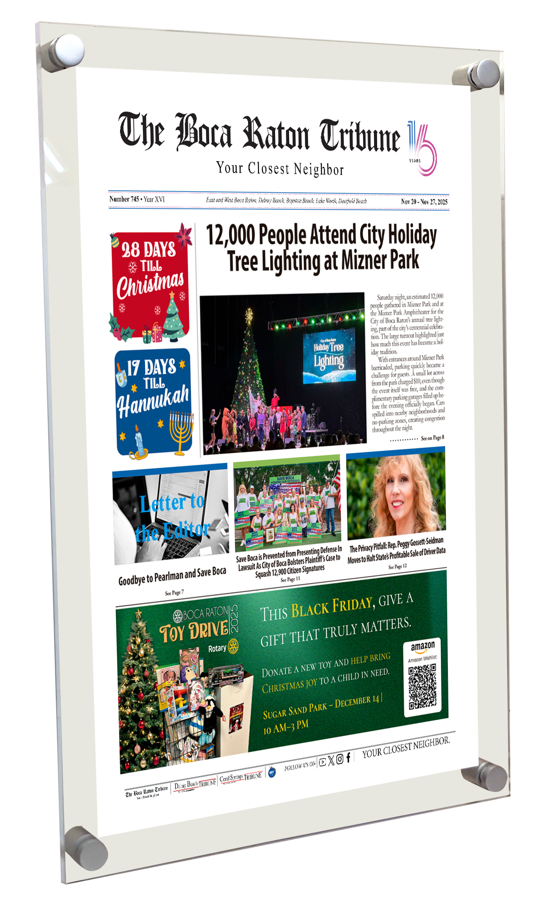 The Boca Raton Tribune - Articles - Acrylic Plaques