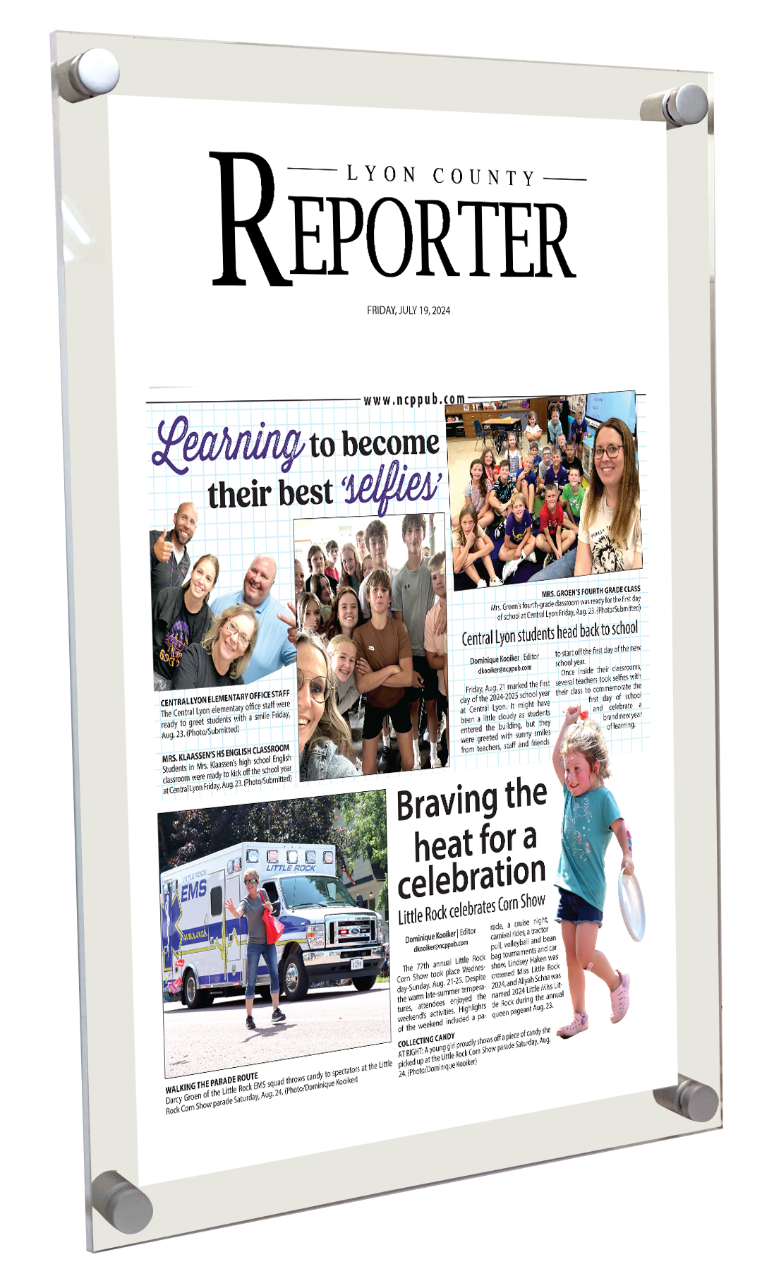 Lyon County Reporter - Acrylic Standoff Plaque