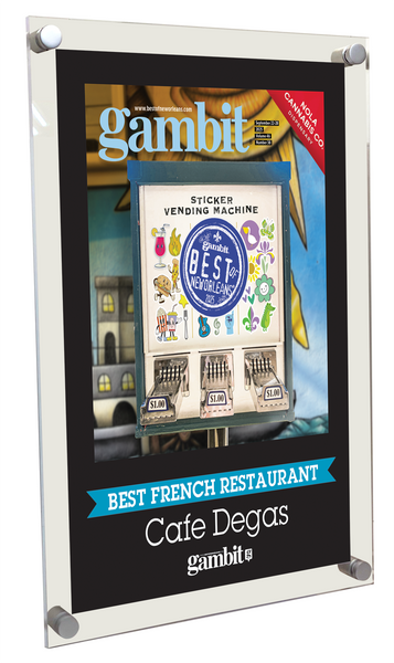 Gambit "Best of New Orleans" Award Plaque - Acrylic Standoff