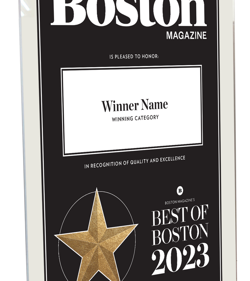 Best of Boston Magazine Award - Acrylic Standoff Plaque