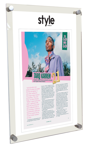 Style Weekly "Top 40 Under 40" Acrylic Plaque