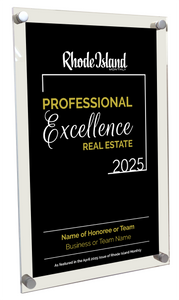 Rhode Island Monthly Excellence in Real Estate Award - Acrylic Standoff Plaque