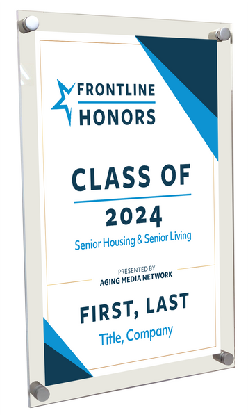 Aging Media Network Frontline Honors Award - Acrylic Standoff Plaque