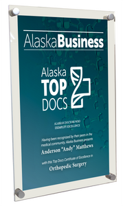 Commemorative Alaska Top Docs Acrylic Plaque