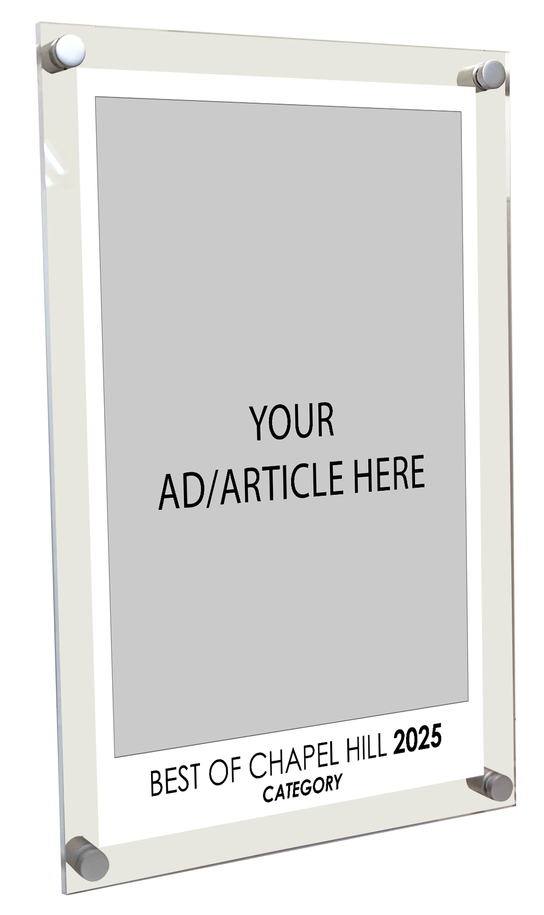 Triangle Media - Best of Chapel Hill Articles - Acrylic Plaques