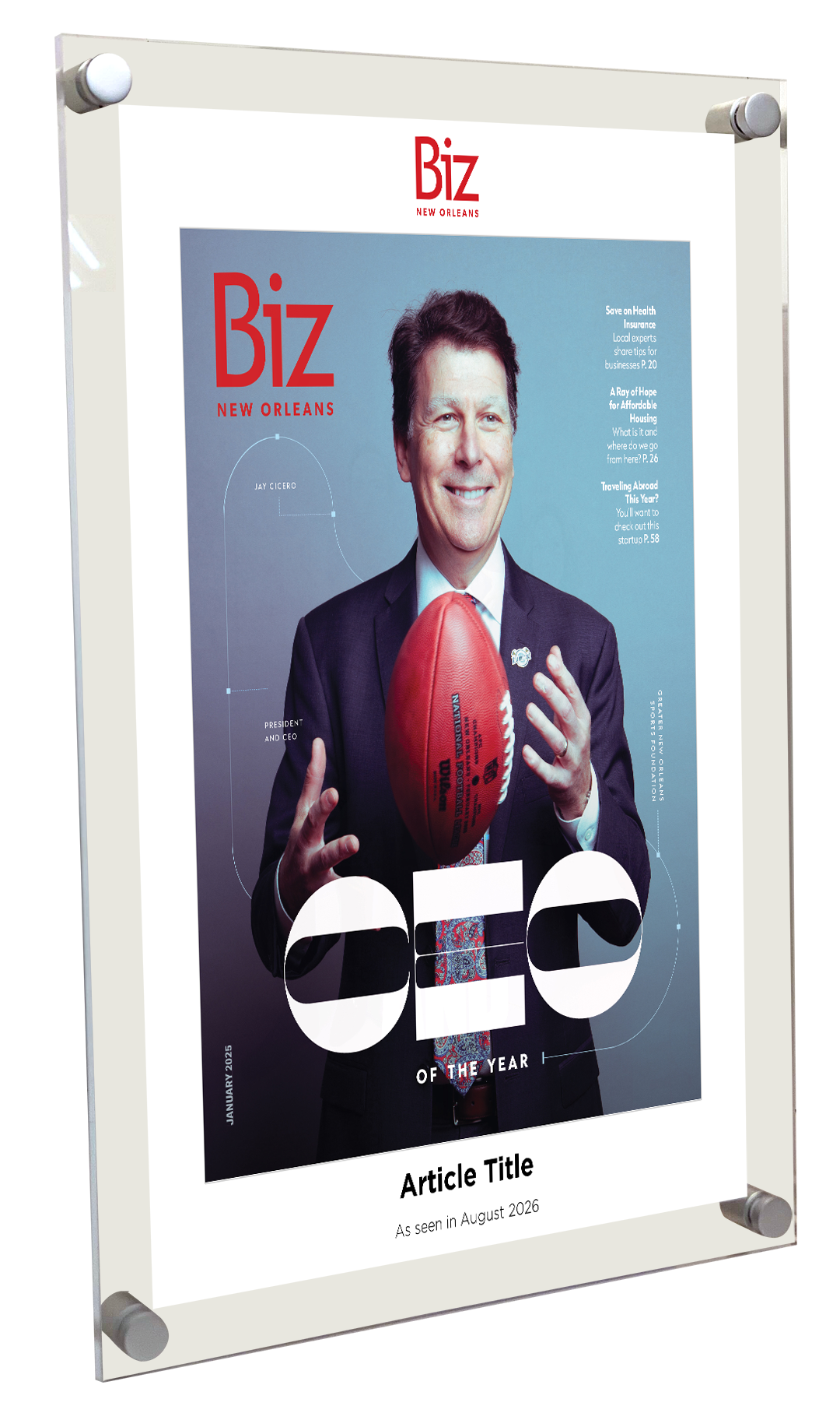 Biz New Orleans - Covers & Articles - Acrylic Plaques