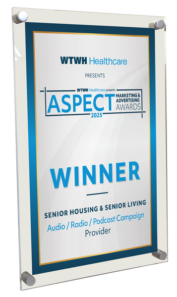 WTWH Healthcare Aspect Award - Acrylic Standoff Plaque