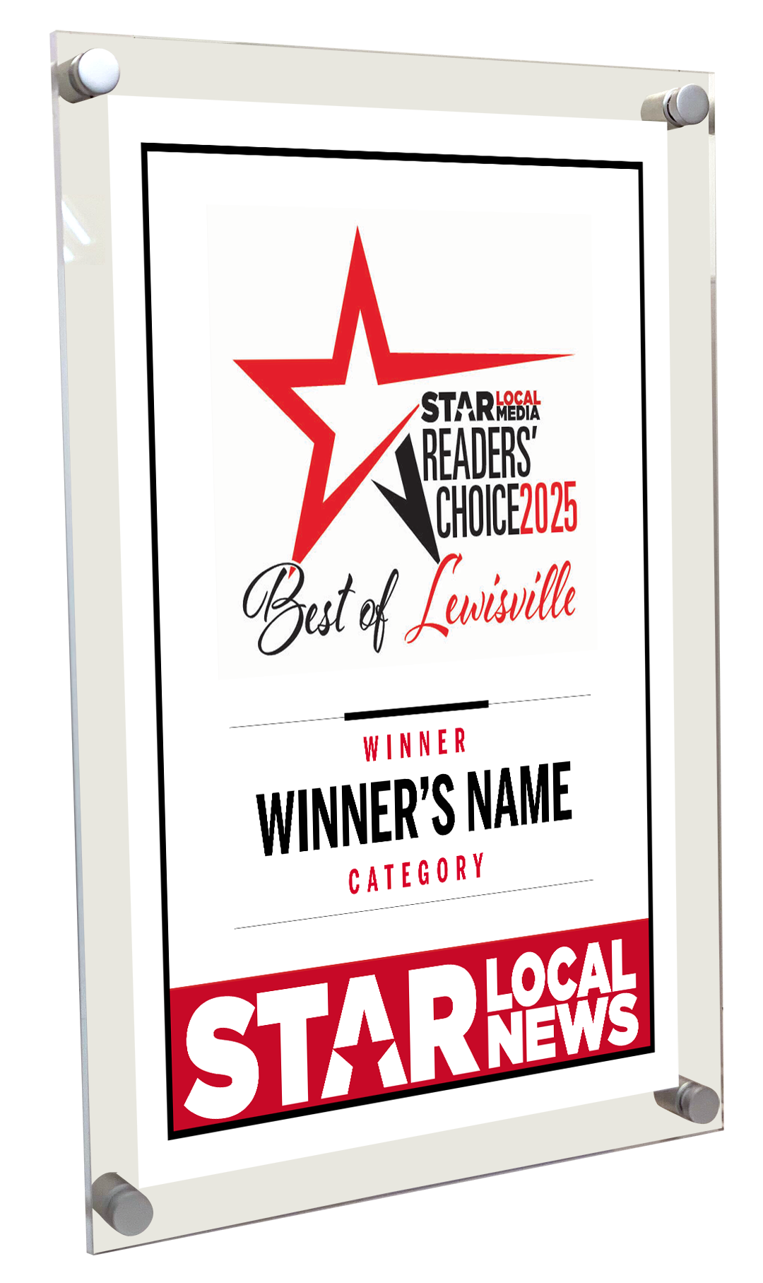 Star Local Media - Best of Lewisville - Acrylic Plaques
