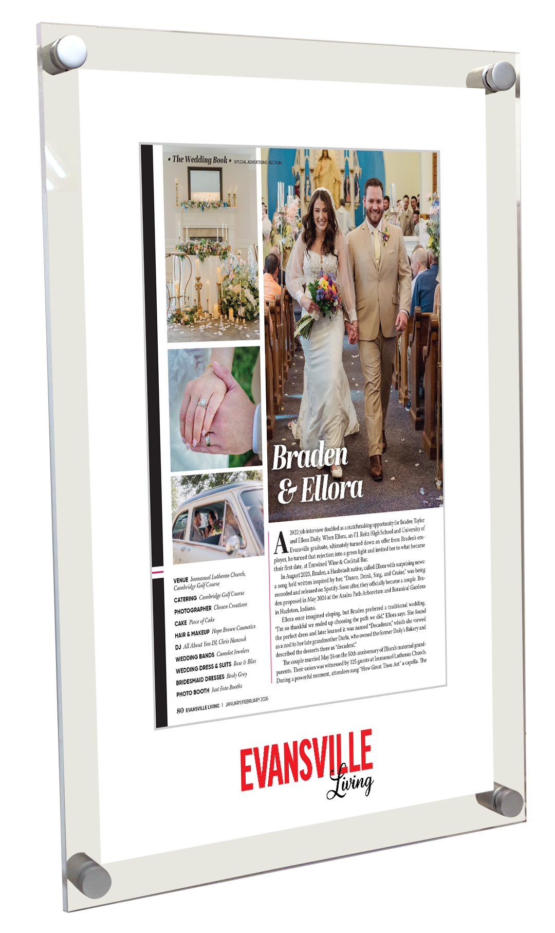 Evansville Living - Wedding Book - Acrylic Plaques