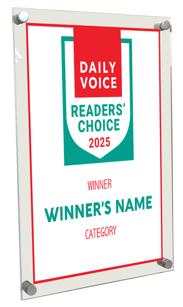 Daily Voice Readers' Choice Award - Acrylic Standoff Plaque