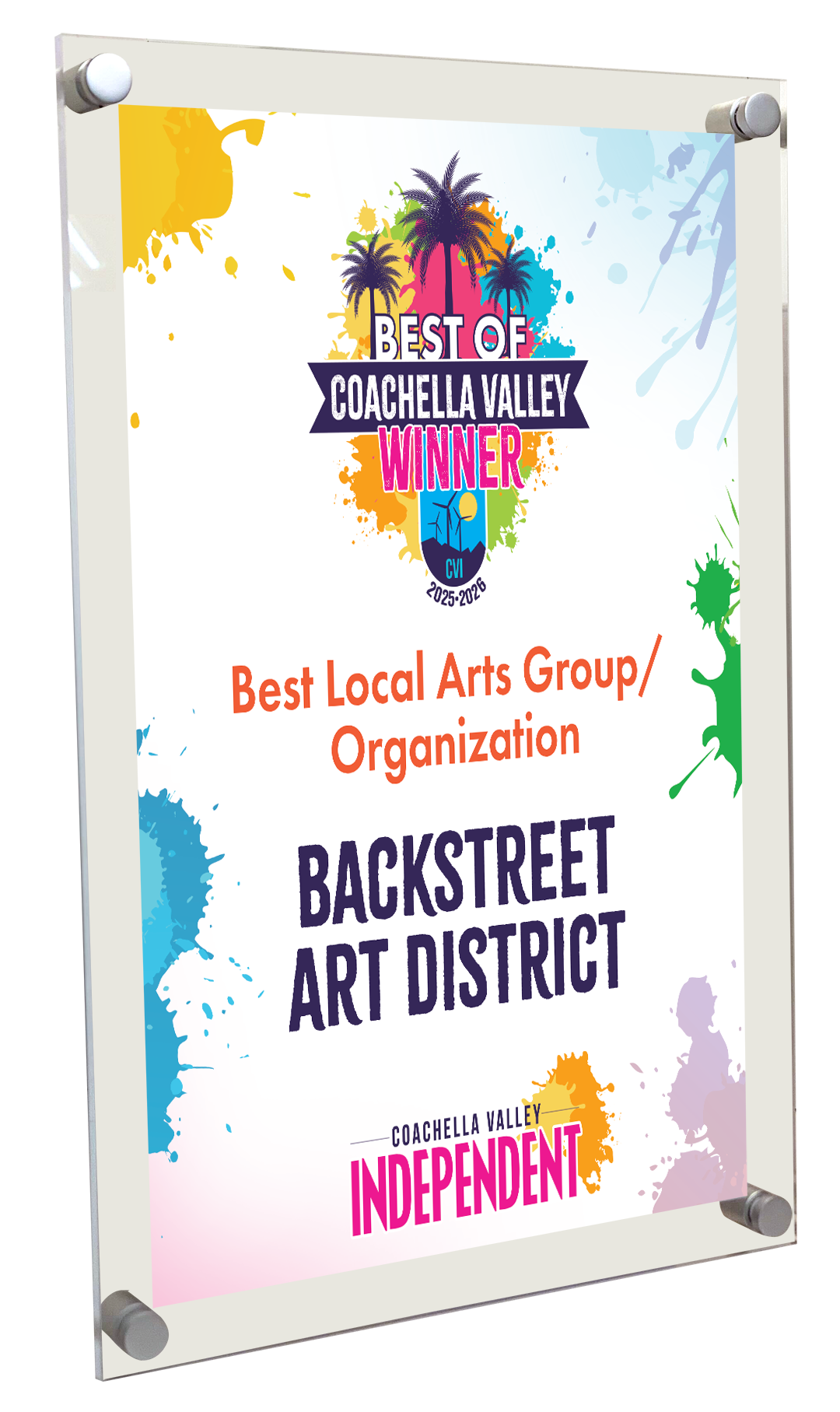 "Best of Coachella Valley" - Acrylic Standoff Plaque