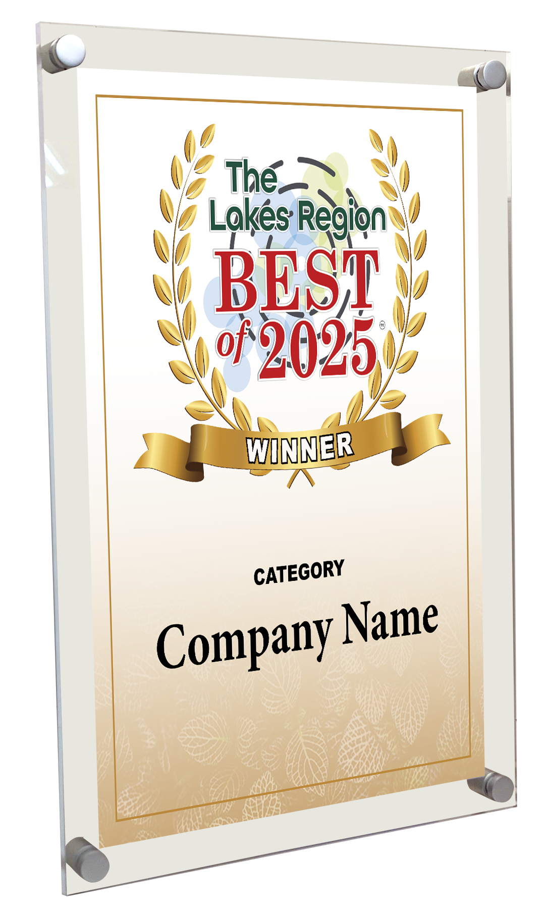 Best of Lakes Region - Acrylic Standoff Plaque