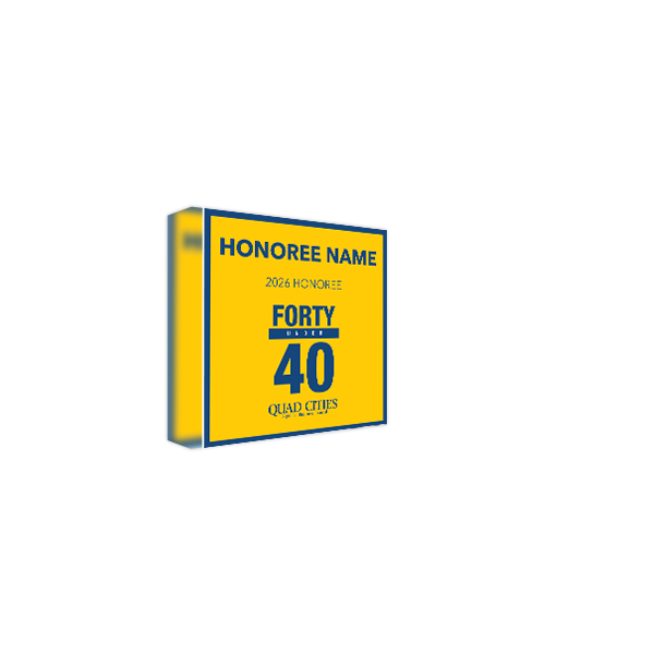 QCBJ - 40 Under 40 - Acrylic Block