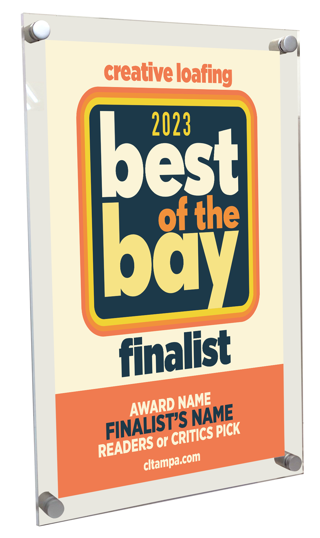 CL Tampa Bay Best of the Bay Plaque | Acrylic Standoff
