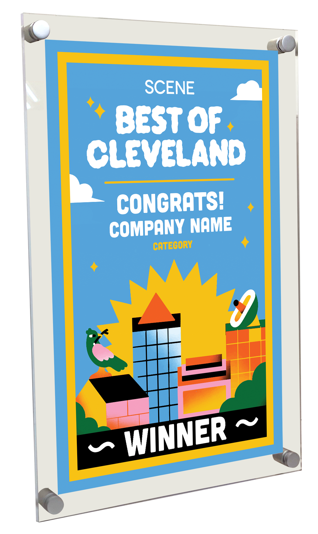 Cleveland Scene "Best of Cleveland" Award Acrylic Plaque