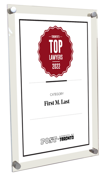 Post City Top Lawyers - Acrylic Plaque