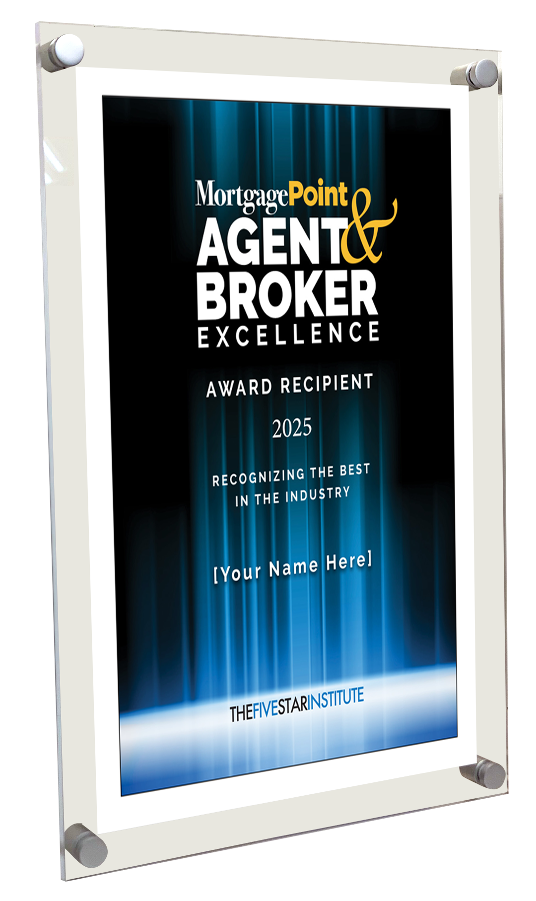 MortgagePoint Agent & Broker Excellence Awards - Acrylic Plaques