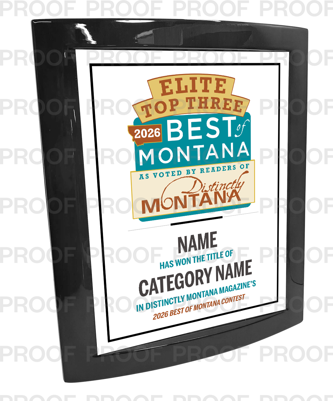 Distinctly Montana Magazine's — Best of Montana - Eclipse Plaque