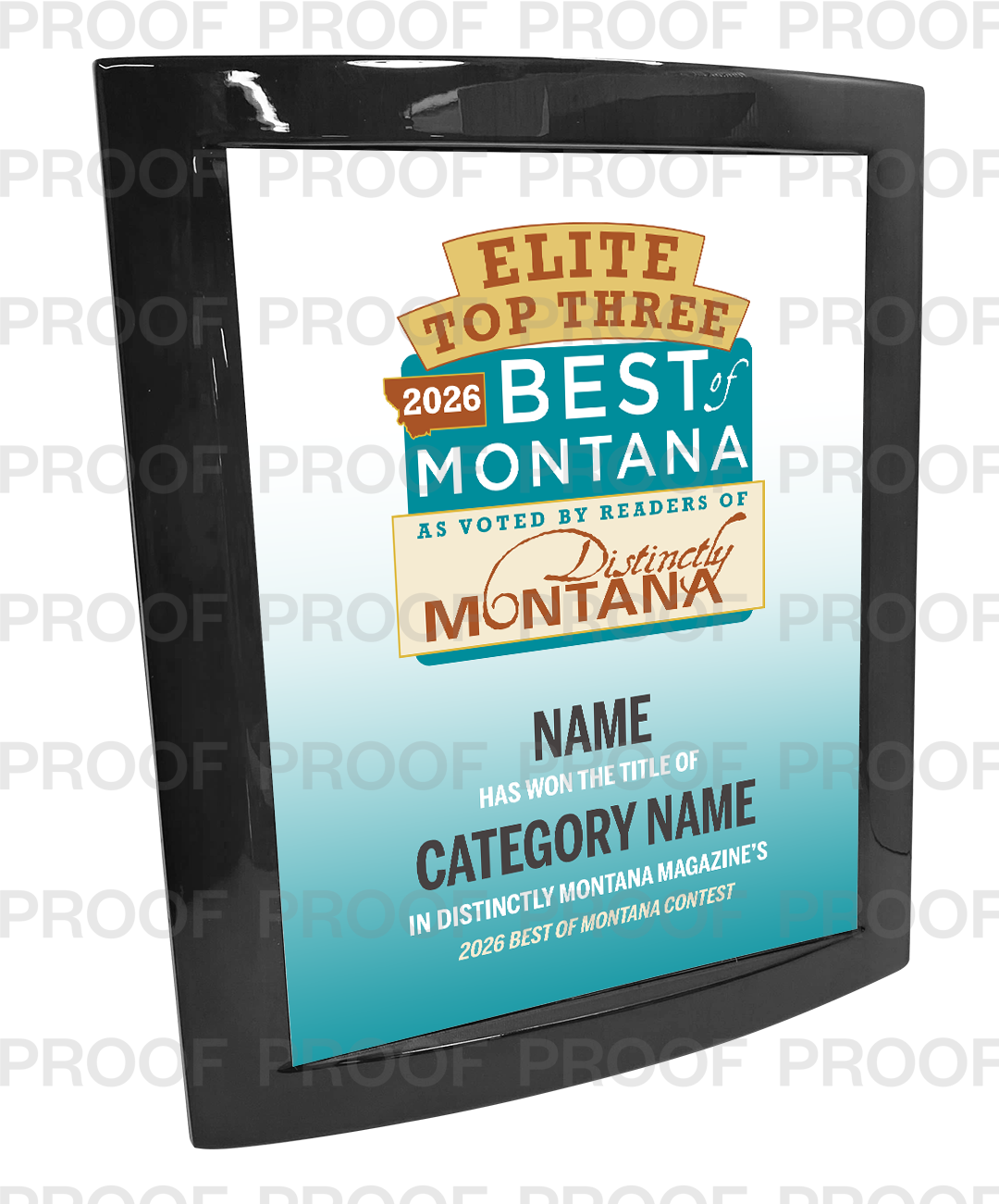 Distinctly Montana Magazine's — Best of Montana - Eclipse Plaque