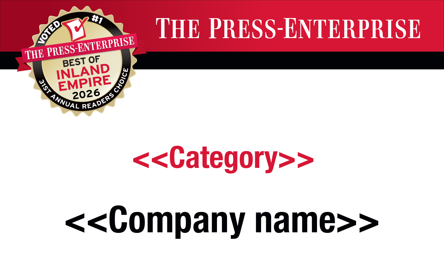 Best of Inland Empire Readers Choice Award | Outdoor Banners
