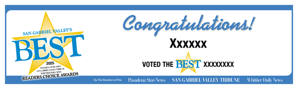 SGVN Best Of Certificate and Readers Choice Award | Outdoor Banners