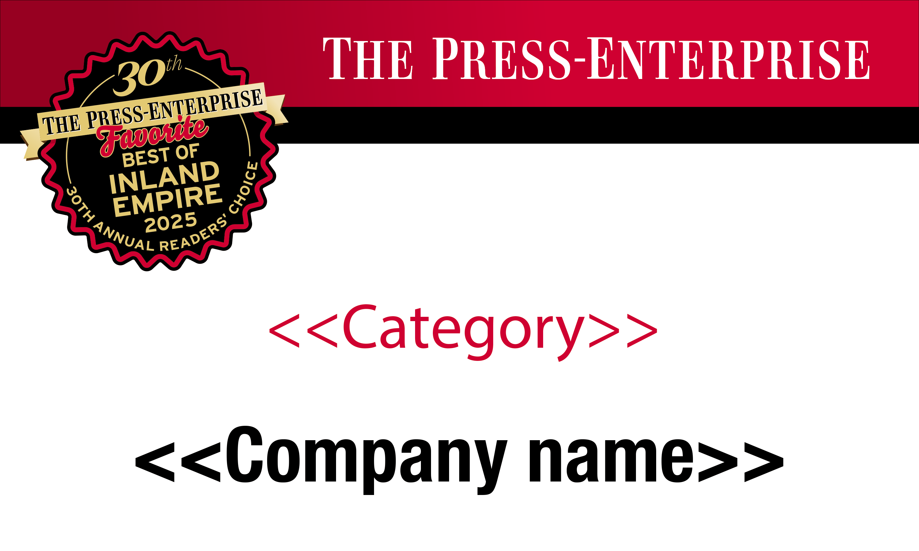 Best of Inland Empire Readers Choice Award | Outdoor Banners